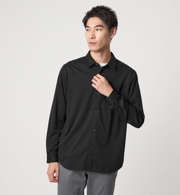 UNITED ARROWS green label relaxing「【WEB限定】JUST fit トリコット ドレープ シャツ」|シャツ・ブラウス|