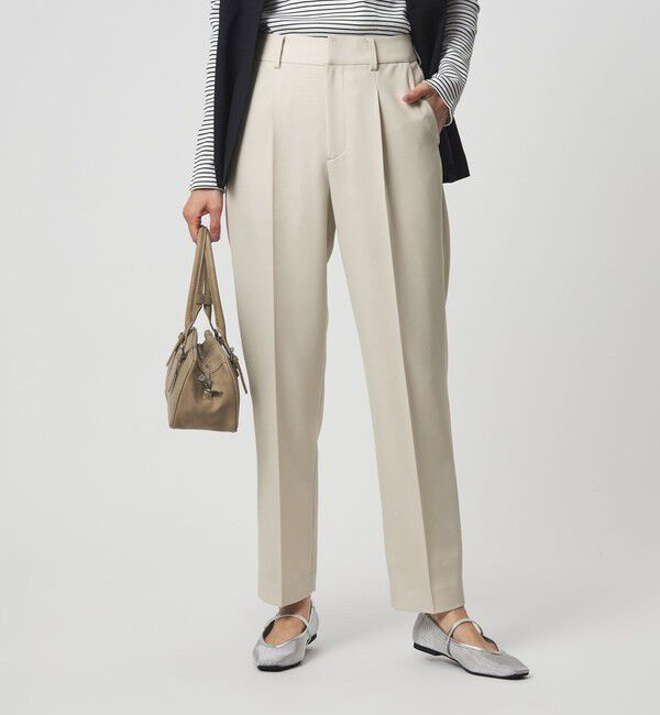 UNITED ARROWS green label relaxing「［size SHORT/TALLあり］パウドレ テーパード パンツ ナチュラル」|スラックス|