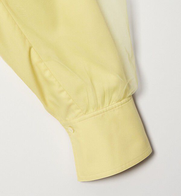 EMMEL REFINES「＜EMMEL REFINES＞EM チュールレイヤー ミニエリ シャツ」|シャツ・ブラウス|