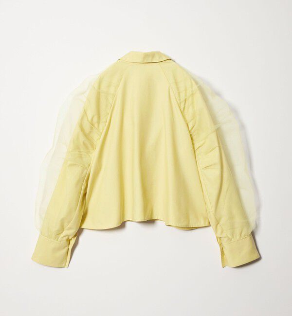 EMMEL REFINES「＜EMMEL REFINES＞EM チュールレイヤー ミニエリ シャツ」|シャツ・ブラウス|