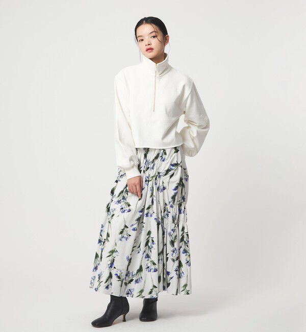 EMMEL REFINES「＜EMMEL REFINES＞EM フラワープリント シャーリング スカート」|スカート|