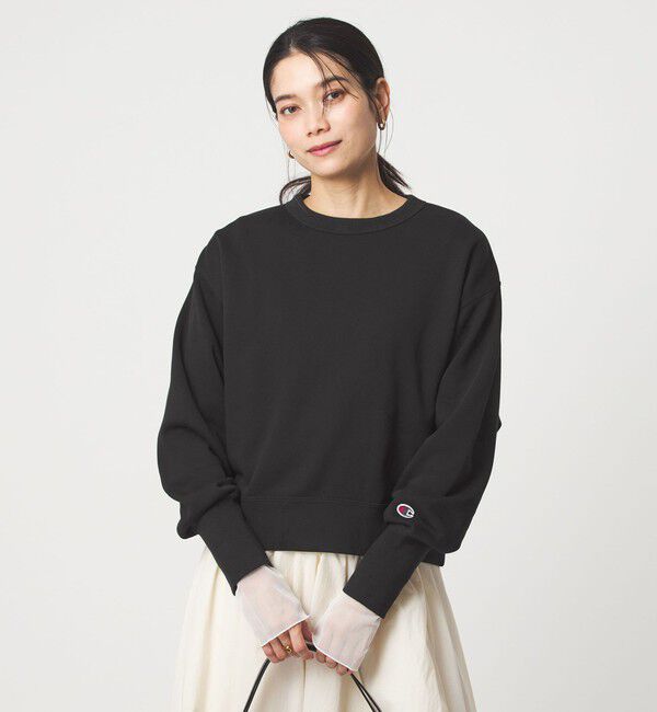 UNITED ARROWS green label relaxing「【別注】＜Champion＞ロングスリーブ スウェット プルオーバー」|スウェット・ジャージ|BLACK