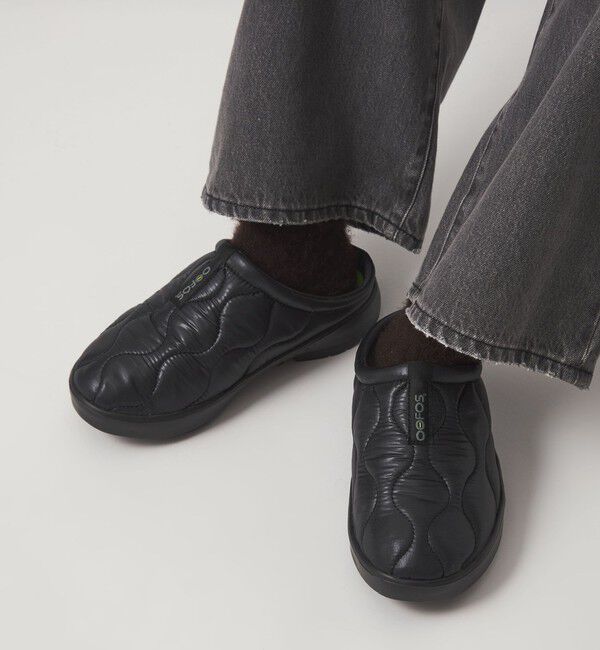UNITED ARROWS green label relaxing「＜OOFOS＞Thermo Mule シューズ」|その他|BLACK