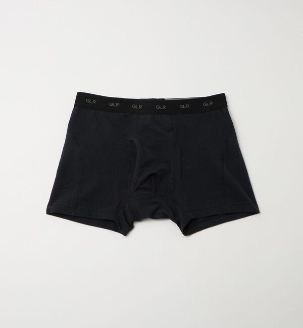 UNITED ARROWS green label relaxing「ファイン オーガニック ソリッド ボクサーパンツ」|インナー|BLACK