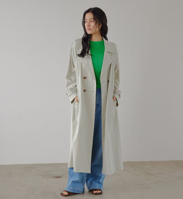 EMMEL REFINES「＜EMMEL REFINES＞EM Wボタン トロミ フレア トレンチコート」|トレンチコート|