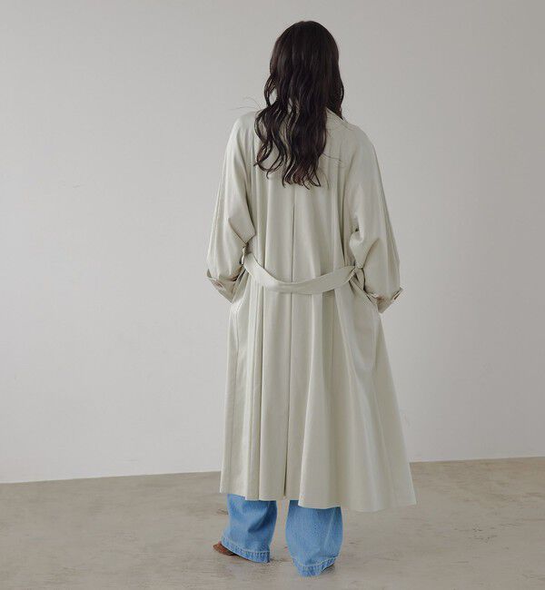 EMMEL REFINES「＜EMMEL REFINES＞EM Wボタン トロミ フレア トレンチコート」|トレンチコート|