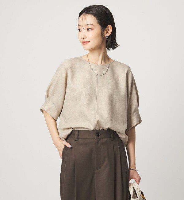 UNITED ARROWS green label relaxing「リネンライク ブラウス マシンウォッシャブル ストレッチ UVカット」|シャツ・ブラウス|