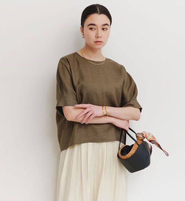 UNITED ARROWS green label relaxing「リネンライク ブラウス マシンウォッシャブル ストレッチ UVカット」|シャツ・ブラウス|