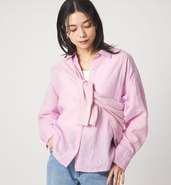 UNITED ARROWS green label relaxing「【結論シリーズ】リネンバランスシャツ［size SHORTあり］」|シャツ・ブラウス|