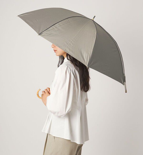 UNITED ARROWS green label relaxing「【別注】＜because＞パイピング アンブレラ 長傘 晴雨兼用 レイン UVカット」|傘|