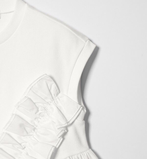 EMMEL REFINES「＜EMMEL REFINES＞EM テレコフリル ギャザー プルオーバー」|Tシャツ・カットソー|