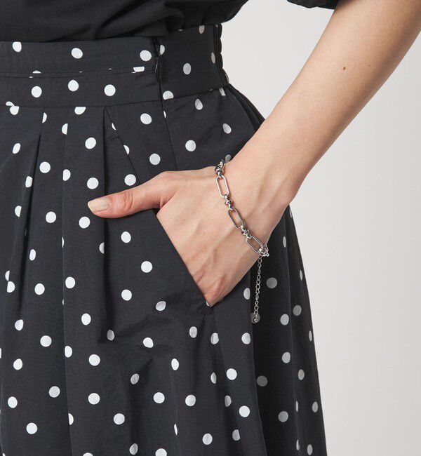 UNITED ARROWS green label relaxing「タック フレア スカート 2 ドット」|フレア|