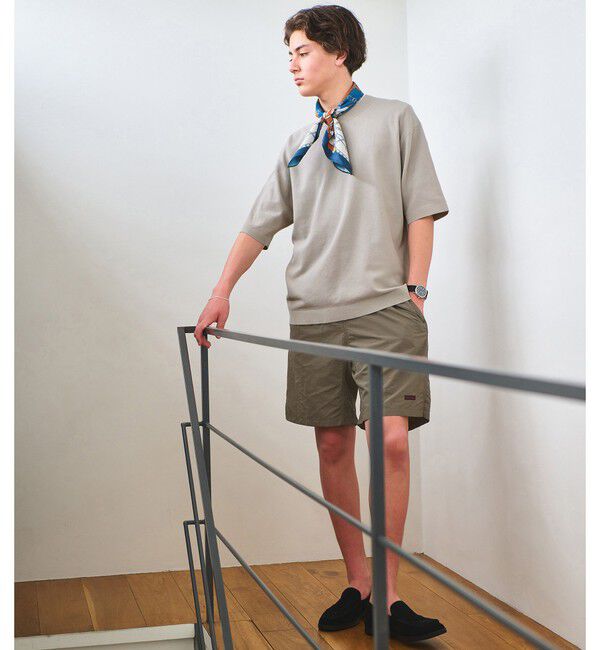 UNITED ARROWS green label relaxing「コットンナイロン リンクス クルーネック ショートスリーブ ニット -ウォッシャブル-」|ニット・セーター|