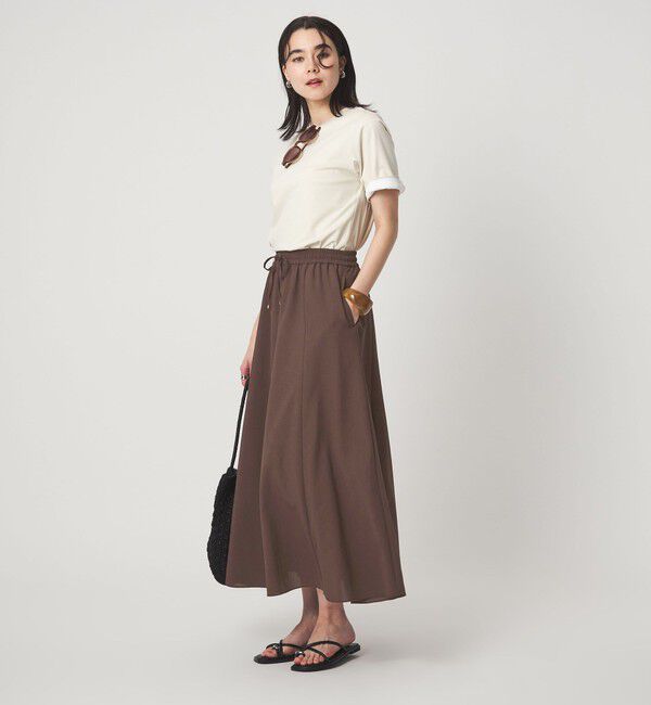 UNITED ARROWS green label relaxing「【結論シリーズ】ドライクロス フレアスカート［size SHORT/TALLあり］」|フレア|