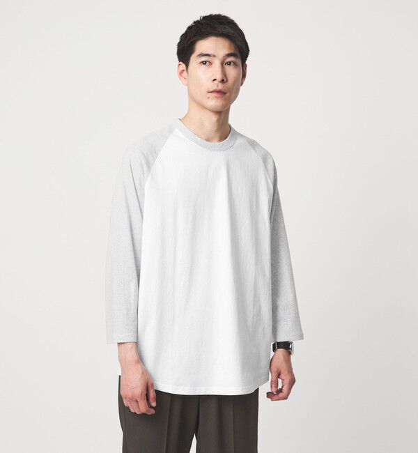 UNITED ARROWS green label relaxing「【WEB限定】＜GOAT＞ベースボール 8分袖 Tシャツ」|Tシャツ・カットソー|LT.GRAY
