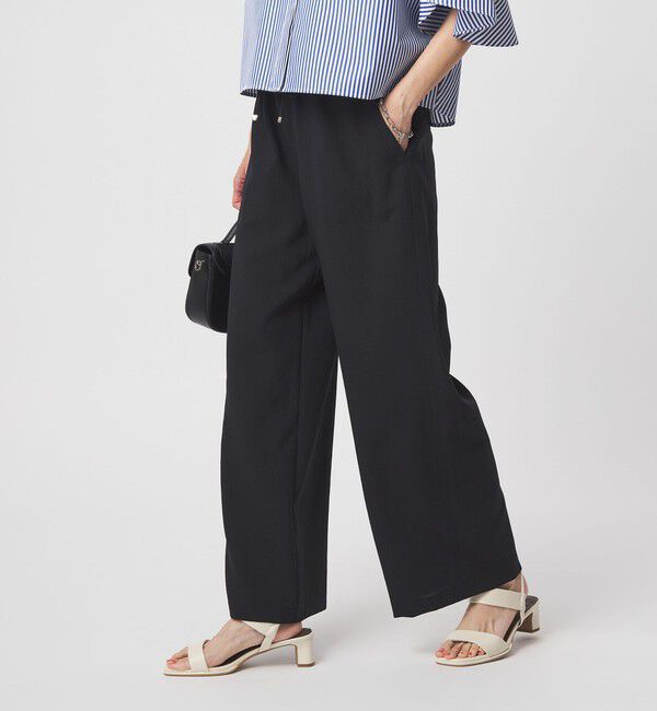 UNITED ARROWS green label relaxing「［size SHORT/TALLあり］ドライクロスパンツ」|その他|BLACK