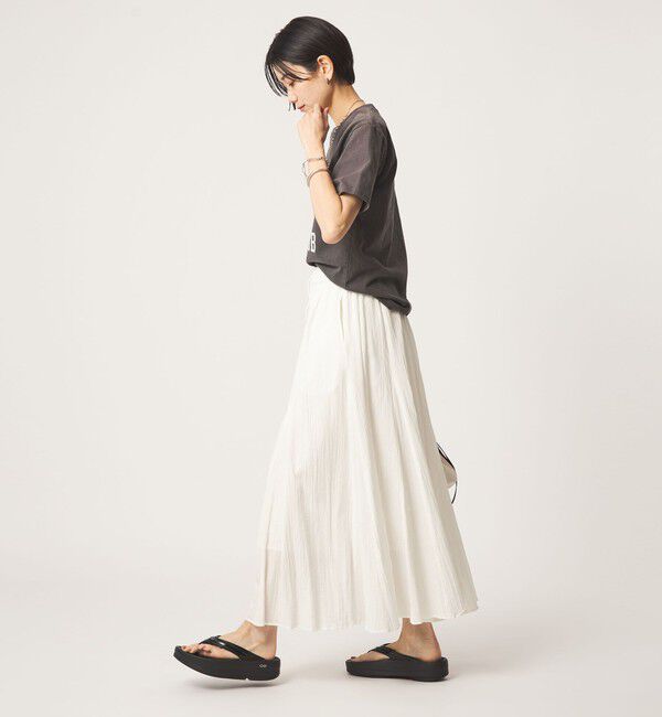 UNITED ARROWS green label relaxing「ボイル パネル フレア スカート」|フレア|