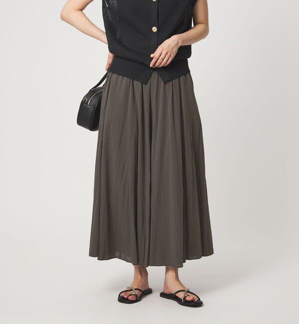 UNITED ARROWS green label relaxing「ボイル パネル フレア スカート」|フレア|MD.BROWN