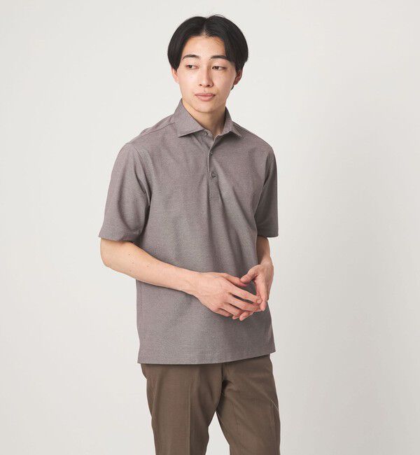 UNITED ARROWS green label relaxing「DUADRY clean バーズアイ カッタウェイ ビズポロ ポロシャツ -吸水速乾・抗菌-」|ポロシャツ|MD.BROWN