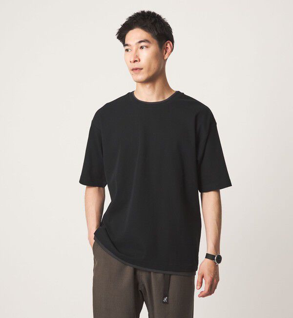 UNITED ARROWS green label relaxing「ピケ フェイクレイヤード クルーネック 半袖 Ｔシャツ」|Tシャツ・カットソー|