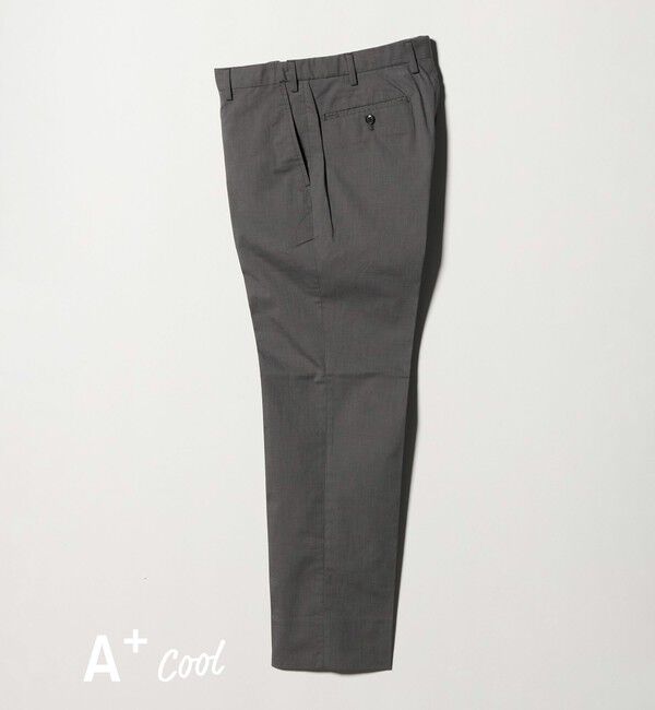 UNITED ARROWS green label relaxing「A+ COOL シャークスキン スタンダード アジャスター NP スラックス -ストレッチ・接触冷感・クリースキープ」|スラックス|MD.GRAY