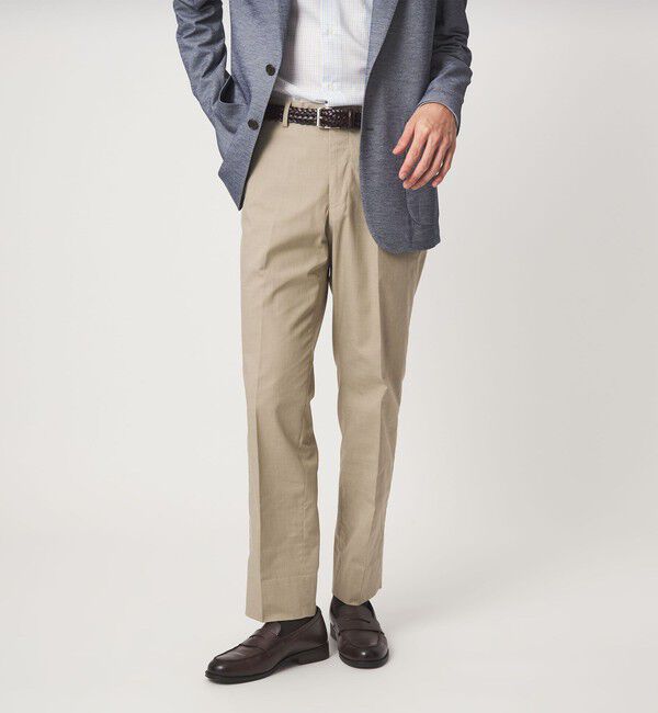 UNITED ARROWS green label relaxing「A+ COOL シャークスキン スタンダード アジャスター NP スラックス -ストレッチ・接触冷感・クリースキープ」|スラックス|