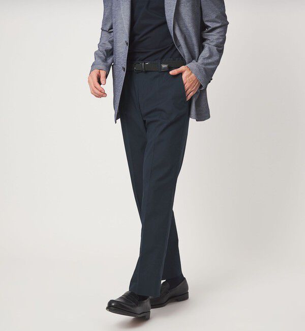 UNITED ARROWS green label relaxing「A+ COOL シャークスキン スタンダード アジャスター NP スラックス -ストレッチ・接触冷感・クリースキープ」|スラックス|