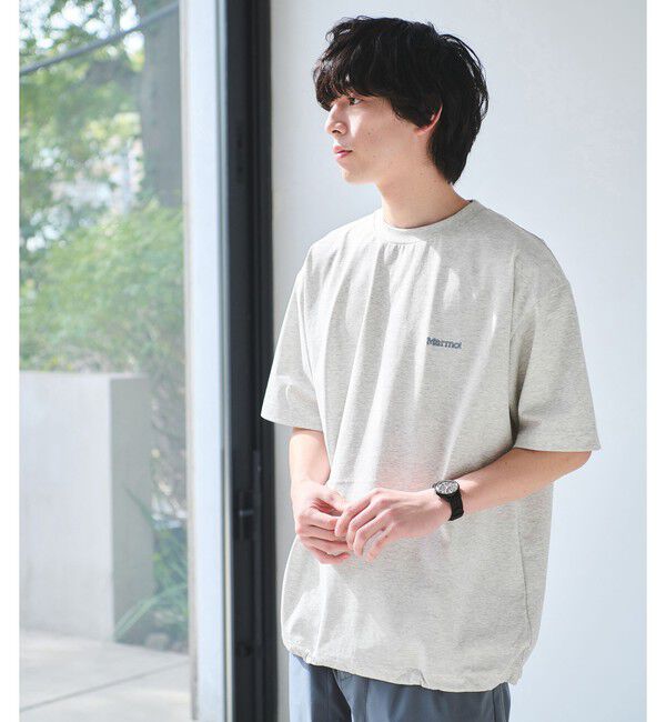 UNITED ARROWS green label relaxing「【別注】＜Marmot＞ドローイング 半袖 Tシャツ カットソー -吸水・速乾・UVカット-」|Tシャツ・カットソー|LT.GRAY