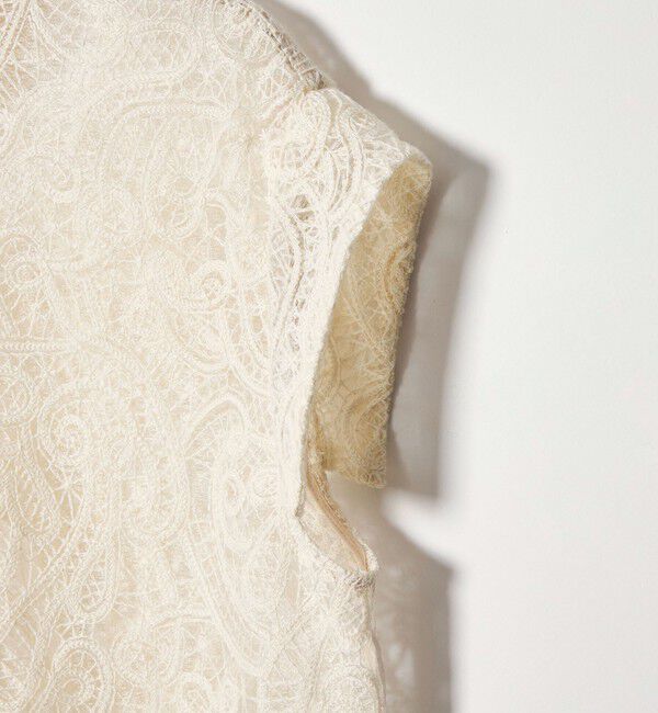 EMMEL REFINES「＜EMMEL REFINES＞EM ペイズリーレース ノースリーブ ブラウス」|シャツ・ブラウス|