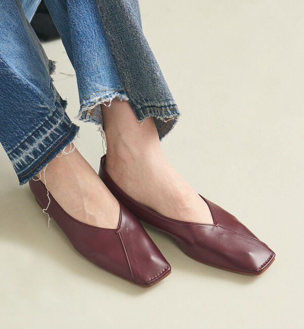 BEAUTY&YOUTH UNITED ARROWS「Vカットステッチ フラットシューズ」|バレエシューズ|