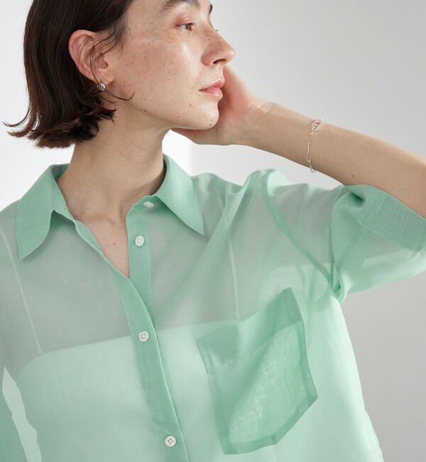 BEAUTY&YOUTH UNITED ARROWS「ポリエステル オーガンジー シャツ ウォッシャブル」|シャツ・ブラウス|