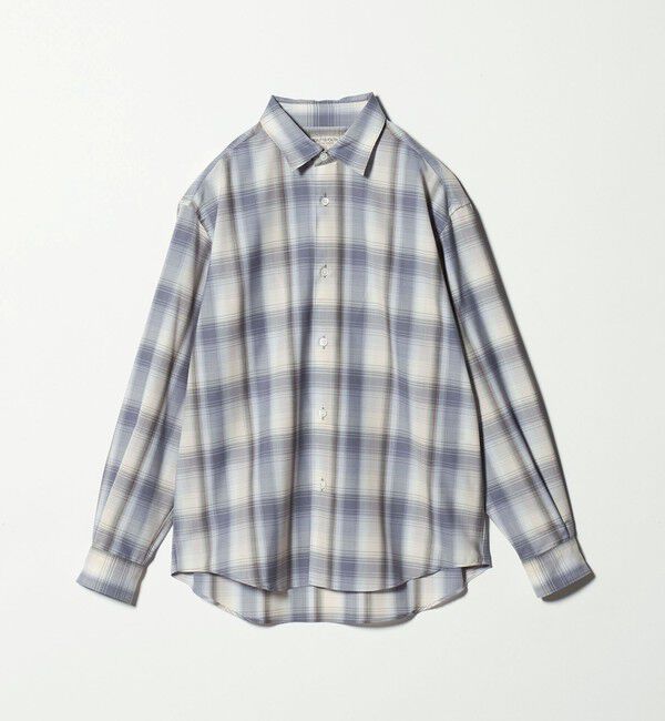 BEAUTY&YOUTH UNITED ARROWS「尾州 TW オンブレ チェック レギュラー シャツ GRANDE TAPERD型 ウォッシャブル MADE IN JAPAN」|シャツ・ブラウス|