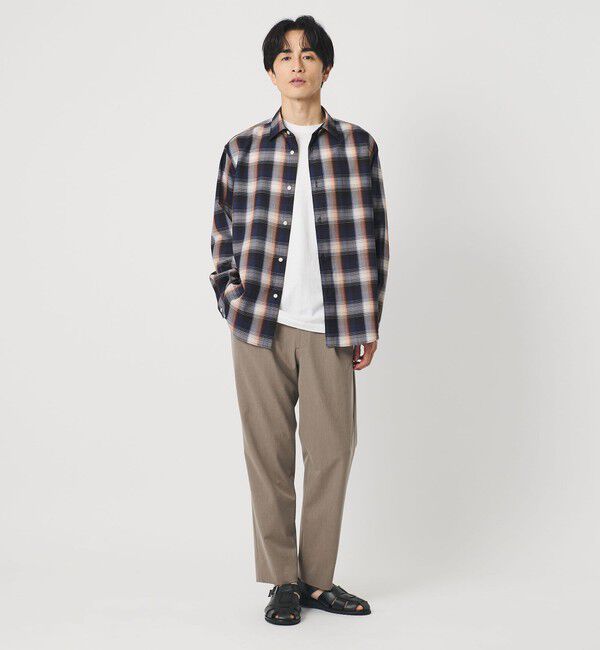 BEAUTY&YOUTH UNITED ARROWS「尾州 TW オンブレ チェック レギュラー シャツ GRANDE TAPERD型 ウォッシャブル MADE IN JAPAN」|シャツ・ブラウス|