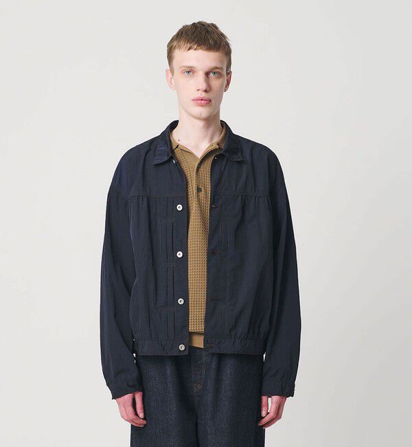 MONKEY TIME「ビンテージ タフタ トラッカー ジャケット」|その他|NAVY