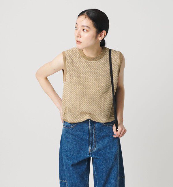 BEAUTY&YOUTH UNITED ARROWS「コットンポリエステル ジャガード 2WAYニットベスト  ウォッシャブル」|ベスト・ジレ|