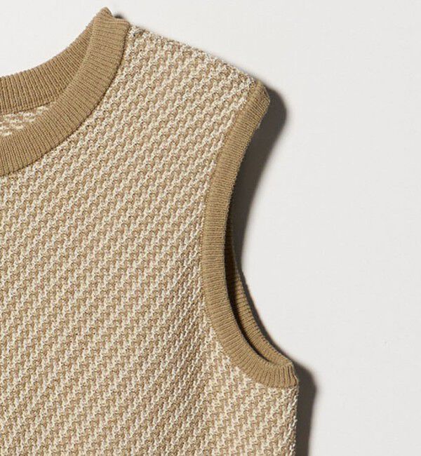 BEAUTY&YOUTH UNITED ARROWS「コットンポリエステル ジャガード 2WAYニットベスト  ウォッシャブル」|ベスト・ジレ|