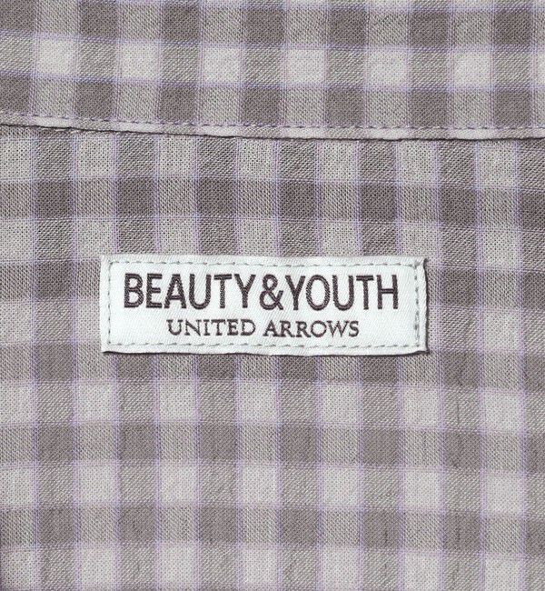 BEAUTY&YOUTH UNITED ARROWS「シャーリング チェック ジップシャツ」|シャツ・ブラウス|