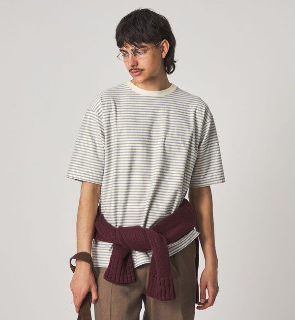 STEVEN ALAN「＜Steven Alan＞ オーガニックコットン ボーダー ショートスリーブ Tシャツ」|Tシャツ・カットソー|