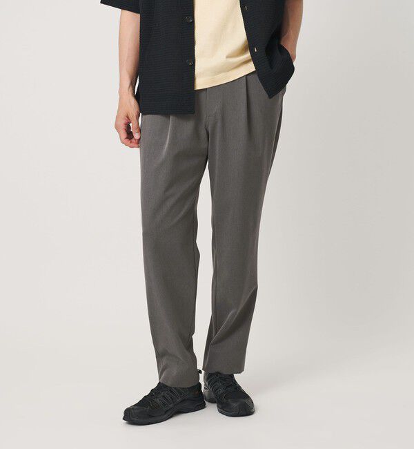 BEAUTY&YOUTH UNITED ARROWS「アルガン トロ 1プリーツ テーパード スラックス NO.7 ストレッチ」|チノ|