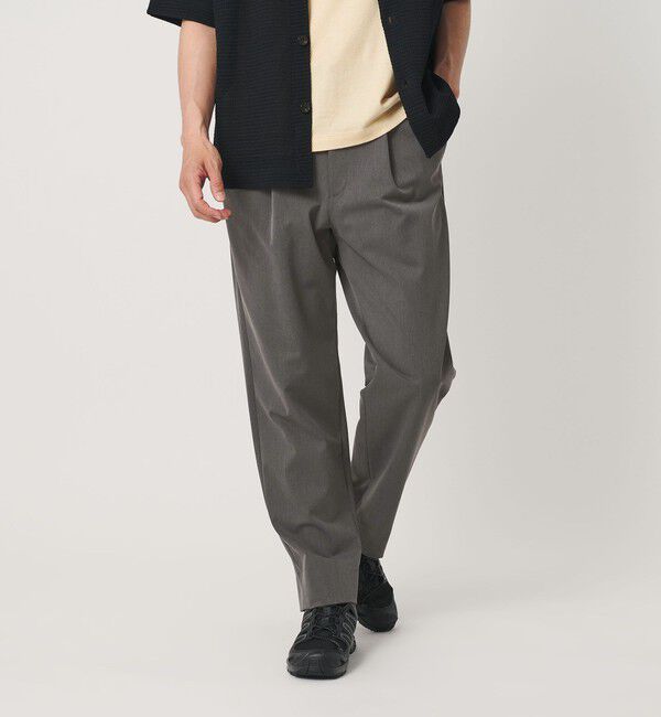 BEAUTY&YOUTH UNITED ARROWS「アルガン トロ 1プリーツ テーパード スラックス NO.7 ストレッチ」|チノ|