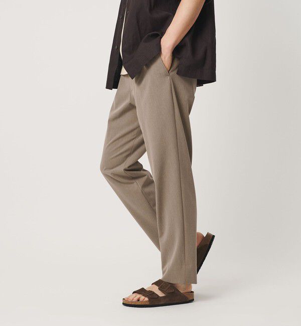 BEAUTY&YOUTH UNITED ARROWS「アルガン トロ 1プリーツ テーパード スラックス NO.7 ストレッチ」|チノ|