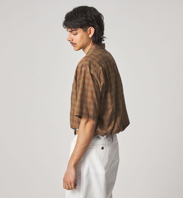 STEVEN ALAN「＜Steven Alan＞ コットン/シルク オンブレーチェック オープンカラー シャツ BOX」|シャツ・ブラウス|