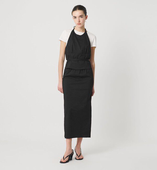 ATTISESSION「＜ATTISESSION＞N/PU シアー スカート」|スカート|BLACK