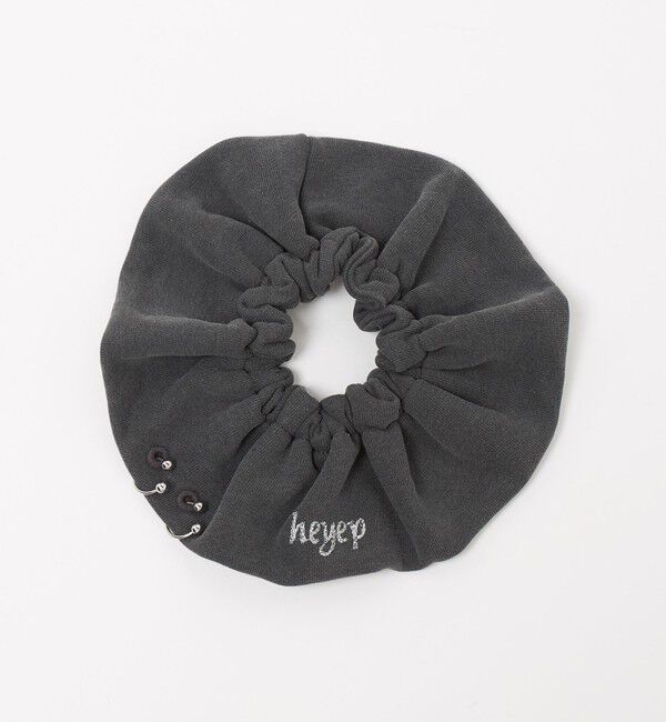 BEAUTY&YOUTH UNITED ARROWS「＜heyep＞スウェット ピアス シュシュ」|ヘアゴム・シュシュ|DK.GRAY