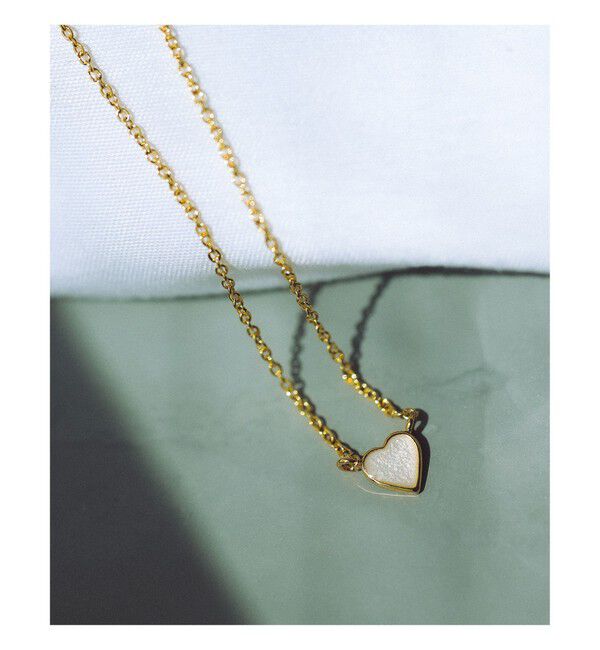 Ray BEAMS 「プチ エポハート ネックレス」|ネックレス|PEARL_WHITE