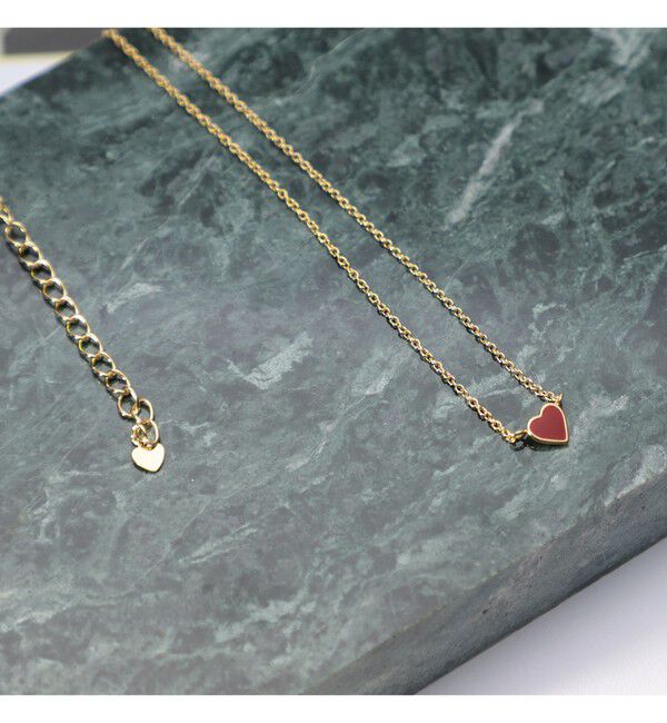 Ray BEAMS 「プチ エポハート ネックレス」|ネックレス|RED