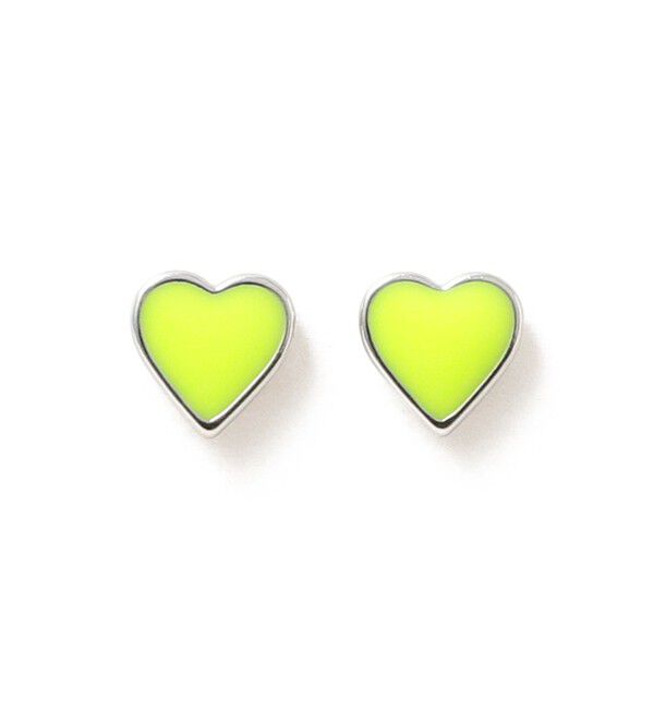 Ray BEAMS 「プチ エポハート ピアス」|ピアス|NEON_YELLOW