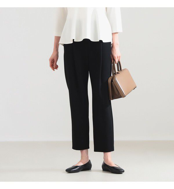 Demi-Luxe BEAMS 「トリアセ 1タック パンツ＊」|スラックス|BLACK