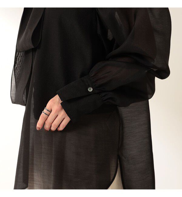 Demi-Luxe BEAMS 「オーガンジー リボンブラウス」|シャツ・ブラウス|