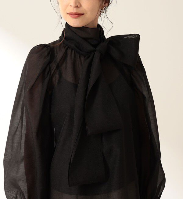 Demi-Luxe BEAMS 「オーガンジー リボンブラウス」|シャツ・ブラウス|